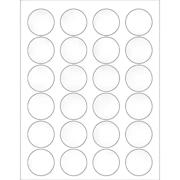 Clear Circle Laser Labels