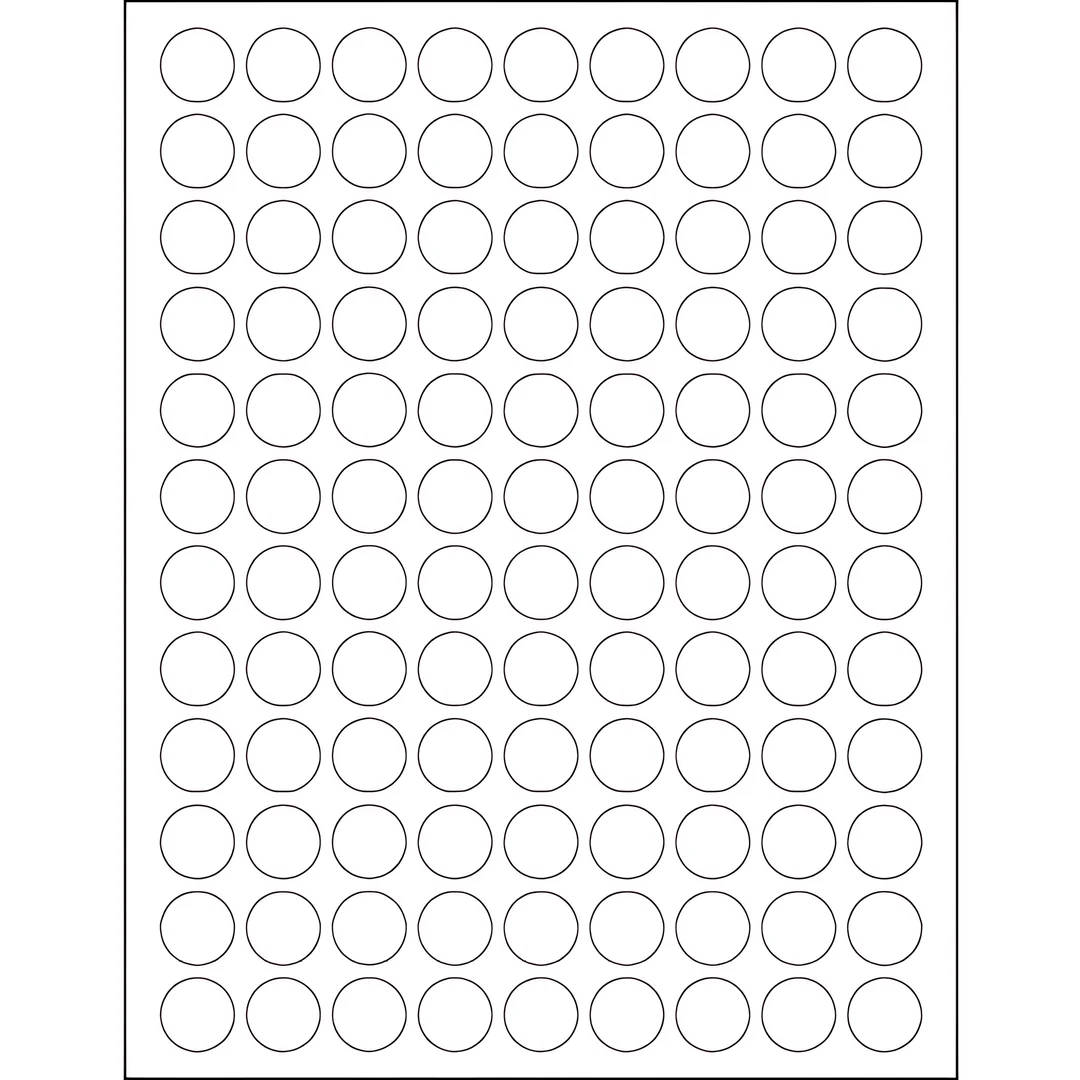 Removable Circle Laser Labels