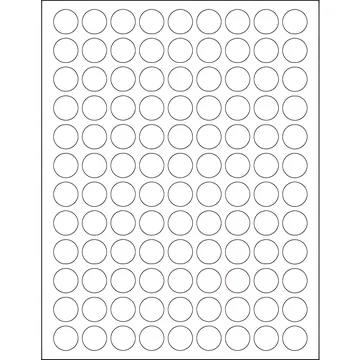 Removable Circle Laser Labels