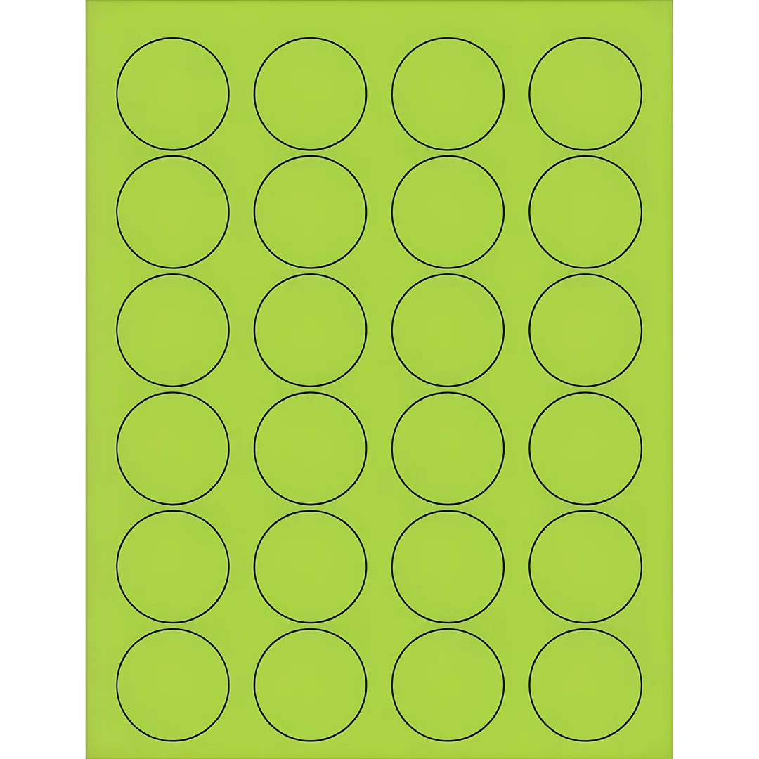 Fluorescent Circle Laser Labels