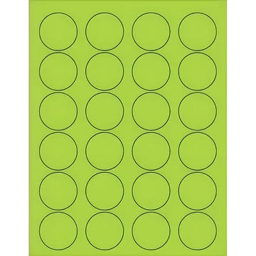 Fluorescent Circle Laser Labels