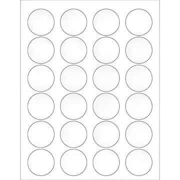 Clear Rectangle Laser Labels