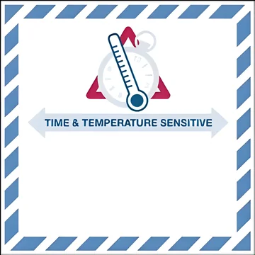 Time and Temperature Label - "Time And Temperature Sensitive" Label