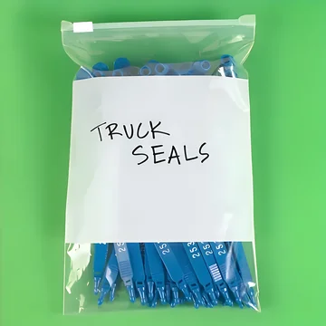 Slide-Seal Reclosable White Block Poly Bags