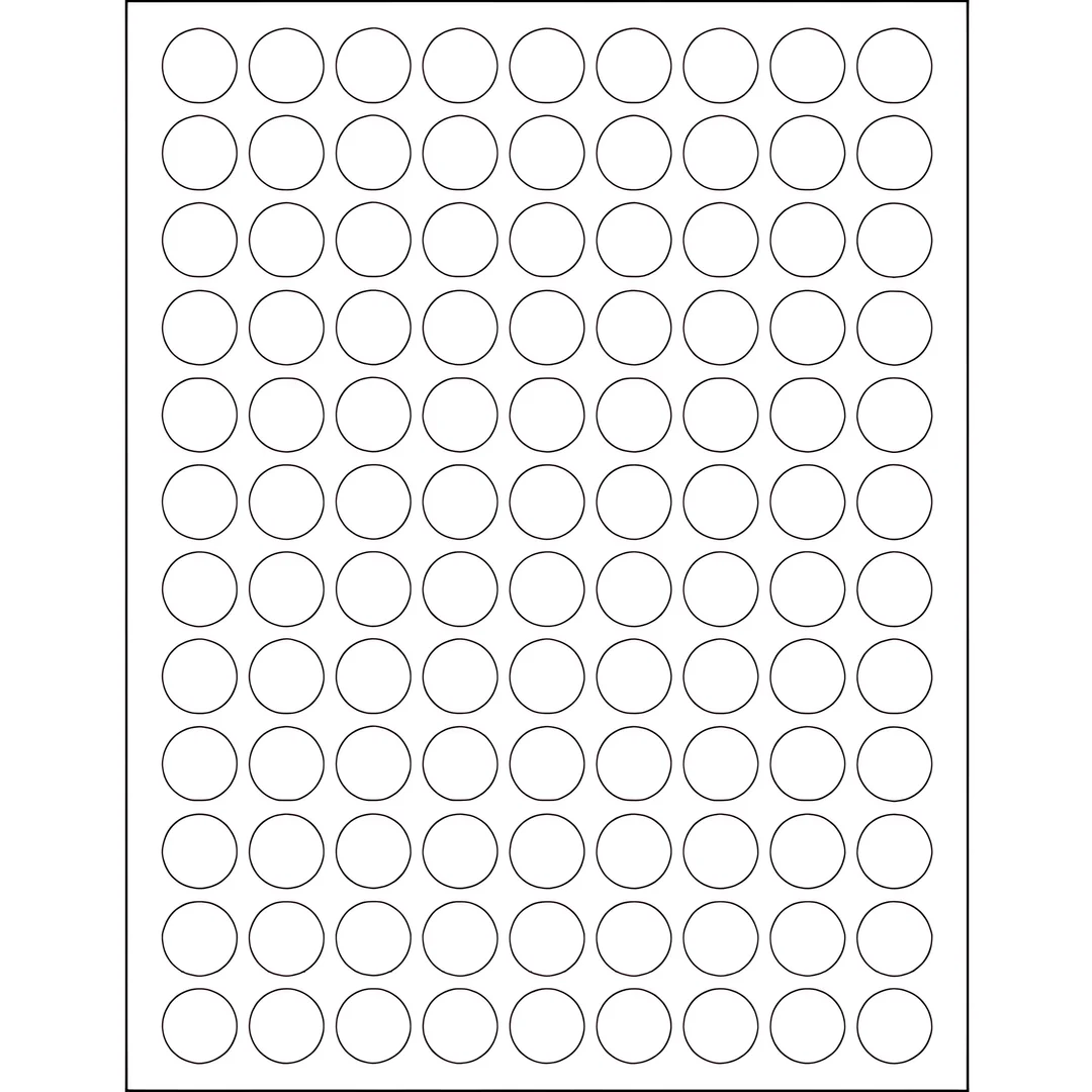 Removable Circle Laser Labels