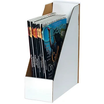 9 1/4" x 4" x 12" White Magazine File Boxes