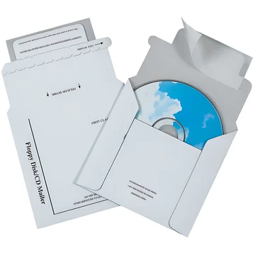 11 1/8 x 8 3/4 x 2" White CD Literature Mailer Kits