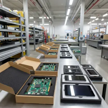 Electronics and gadgets securely packaged with protective foam and anti-static materials