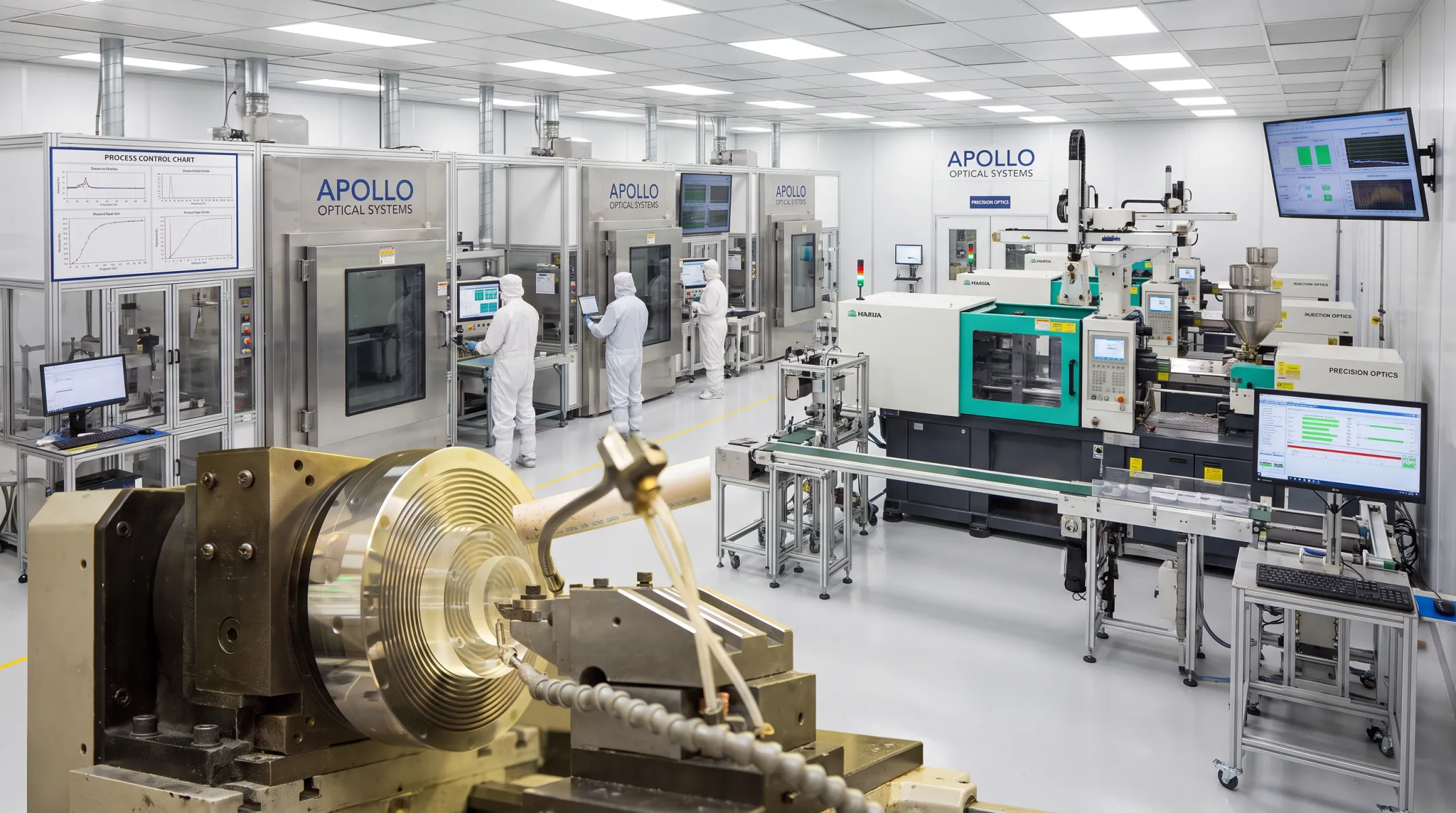 Apollo Optical Systems in-house thin-film coating and lens manufacturing facility