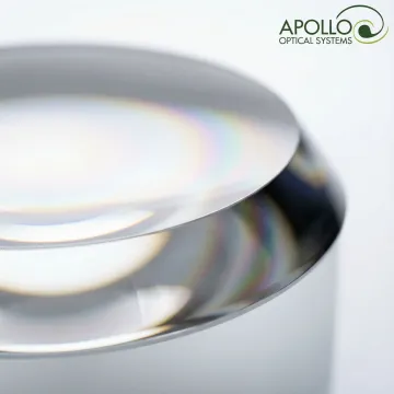 Close-up view of coated diamond turned optical surface showing precision quality