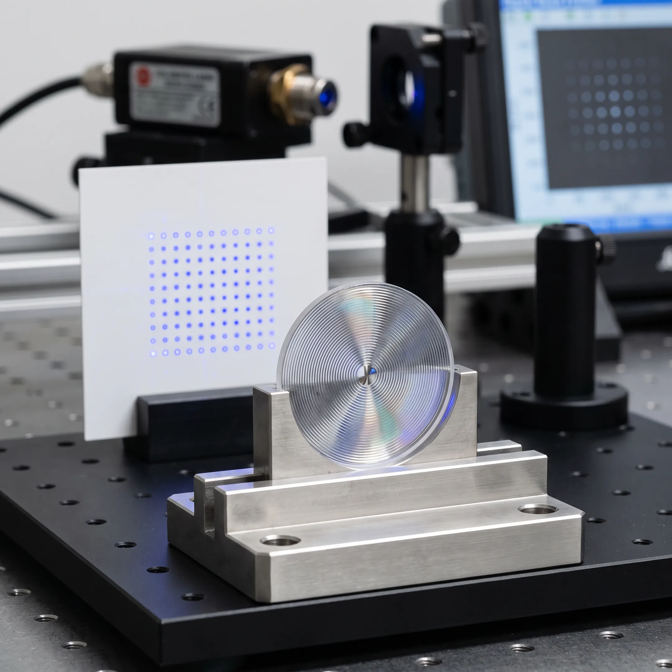 Diffractive structured light projector optic