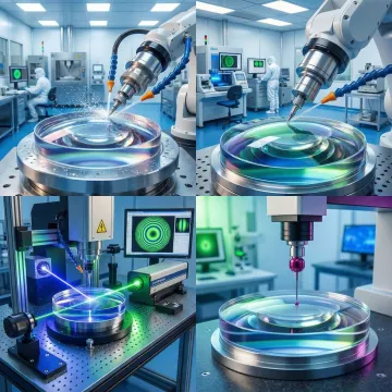 Custom optical components and precision measurement equipment in manufacturing environment