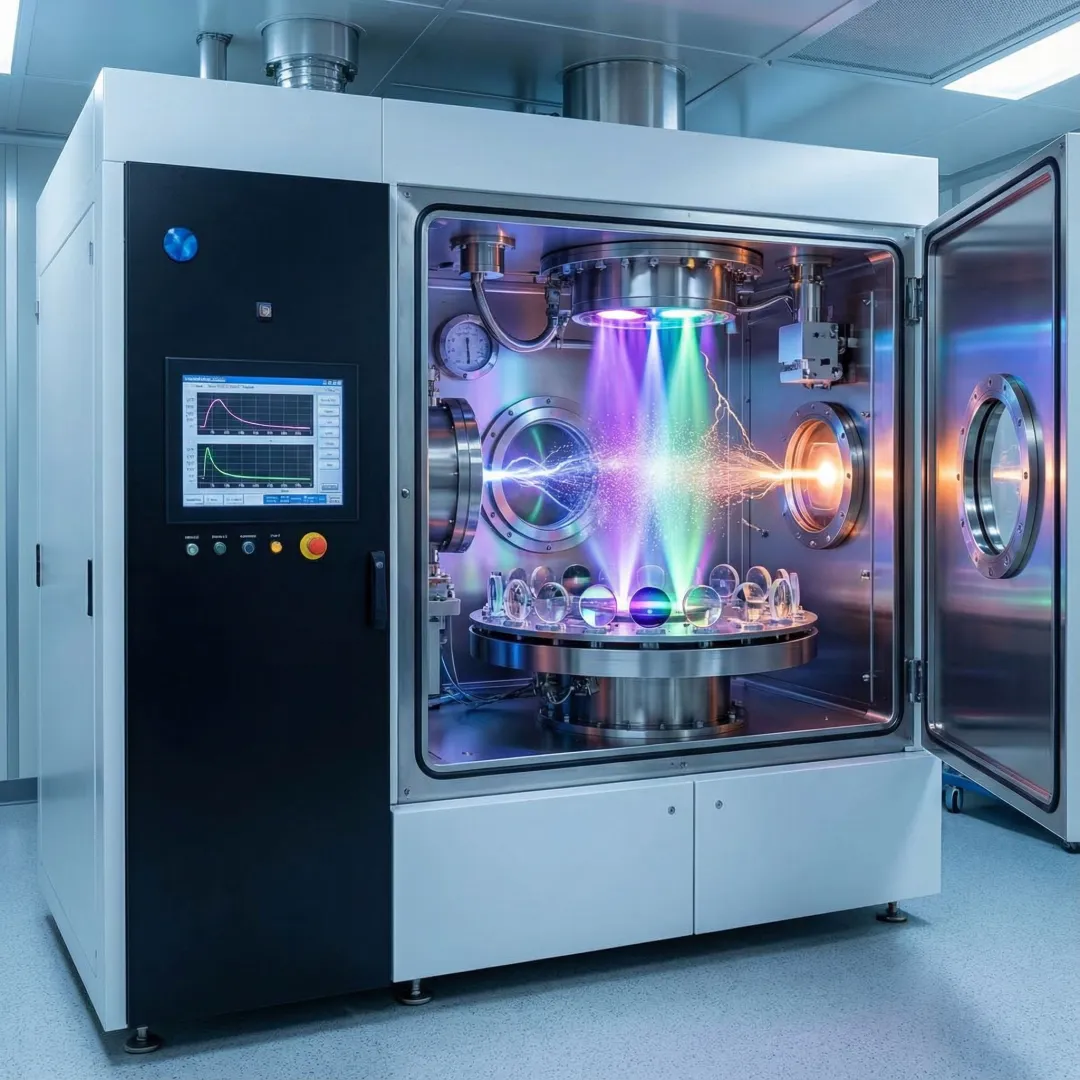 Precision optical coating process with thin-film deposition equipment