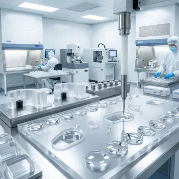 Medical optical components in sterile manufacturing environment