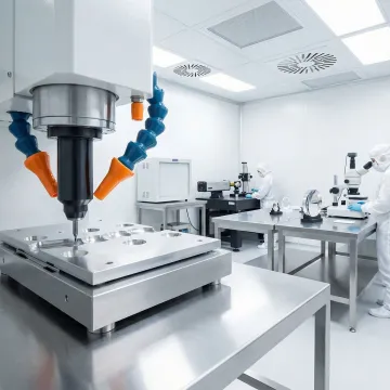 Precision optical components being manufactured with quality control