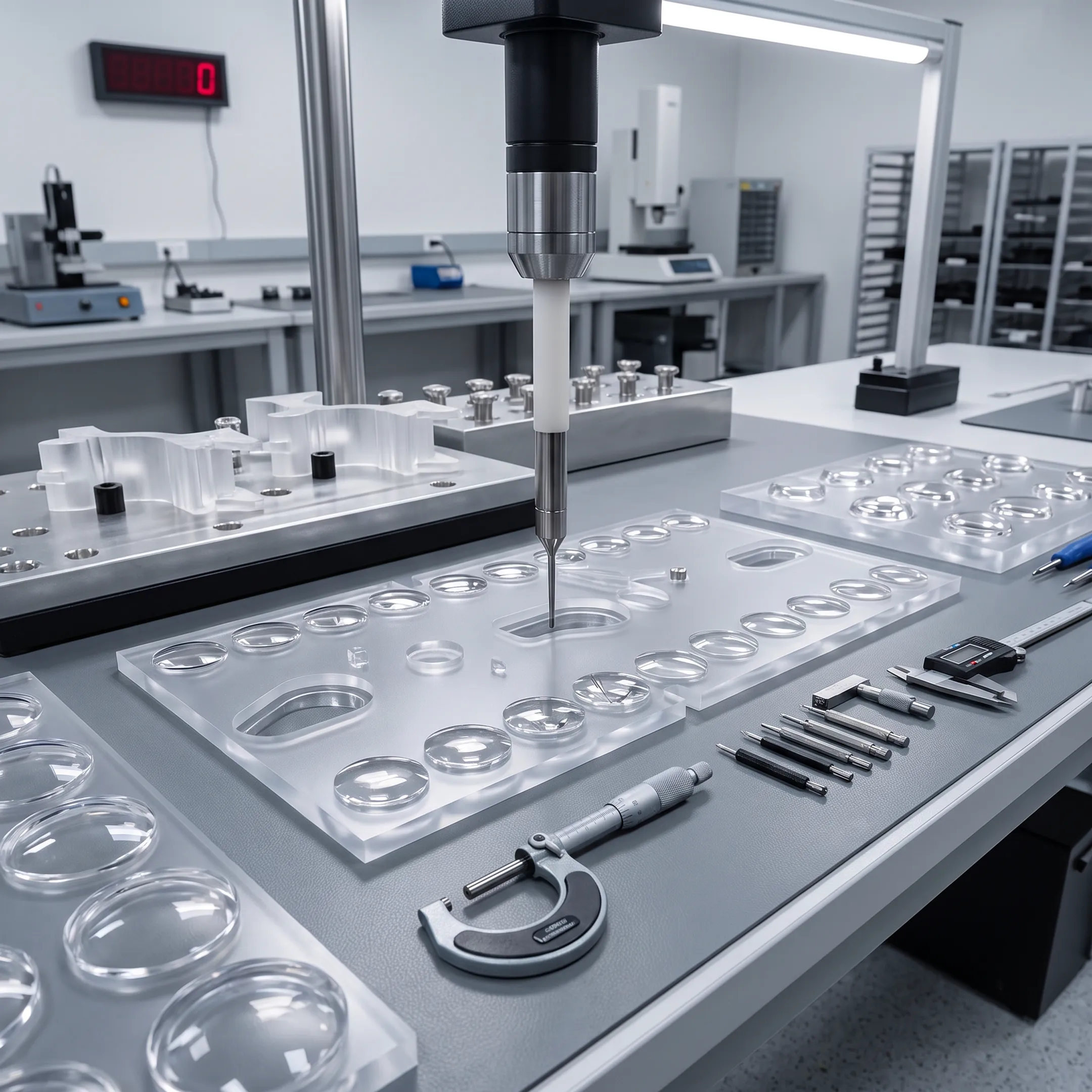Lightweight polymer optical components on an engineering workbench