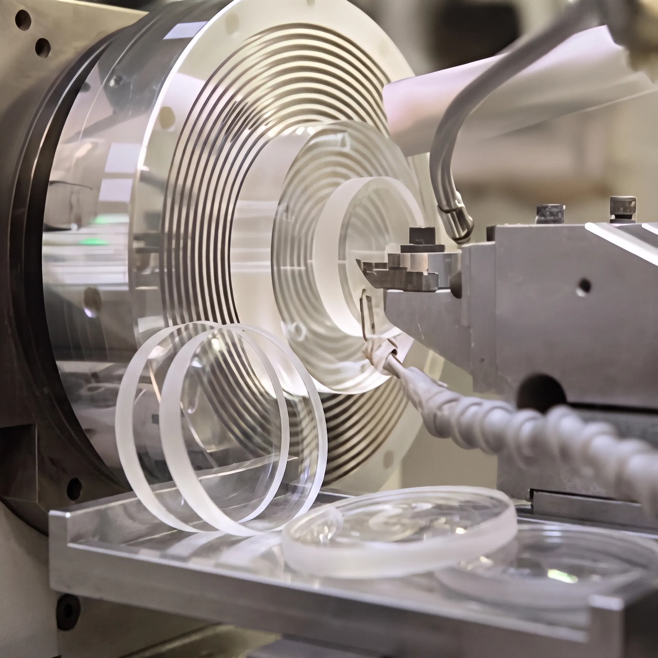 Precision polymer optics manufacturing equipment