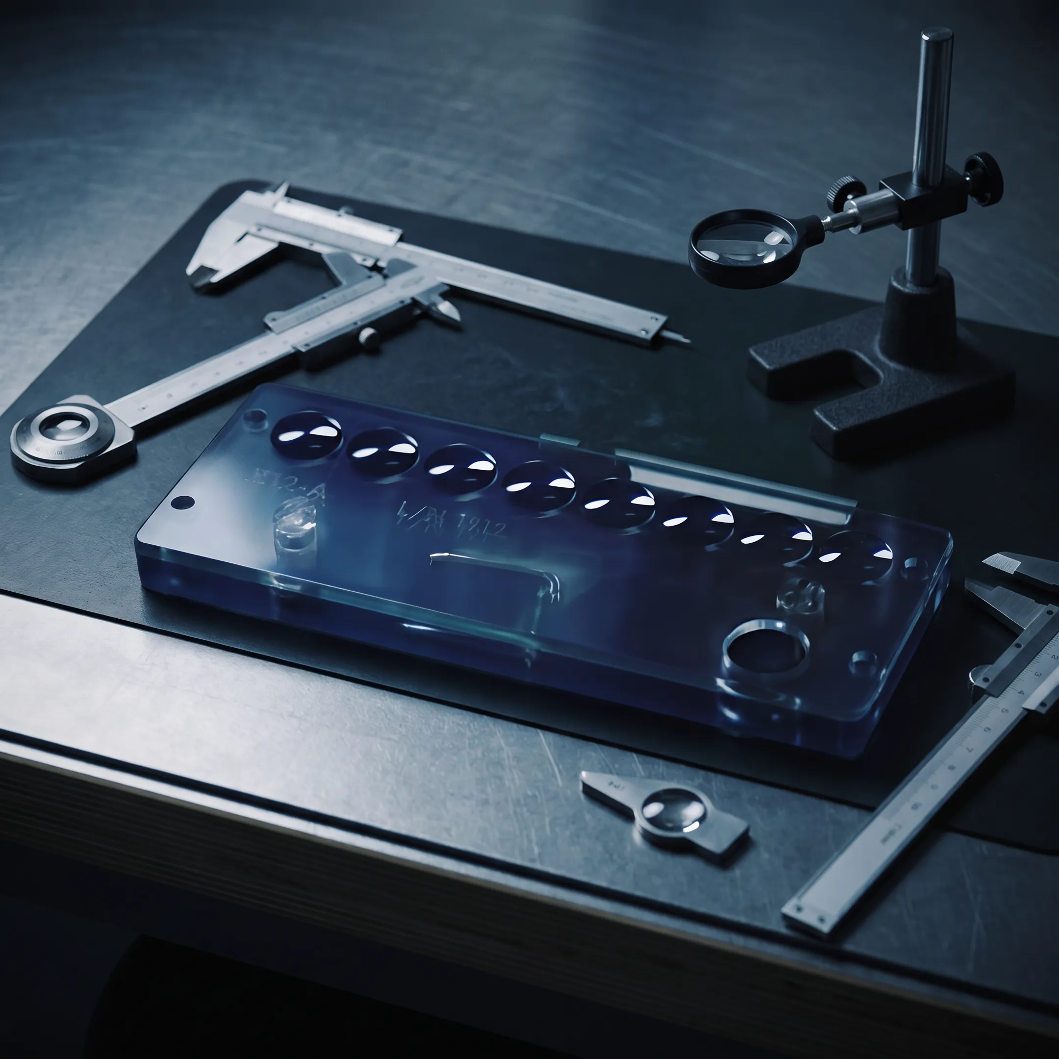 Precision molded polymer optical components