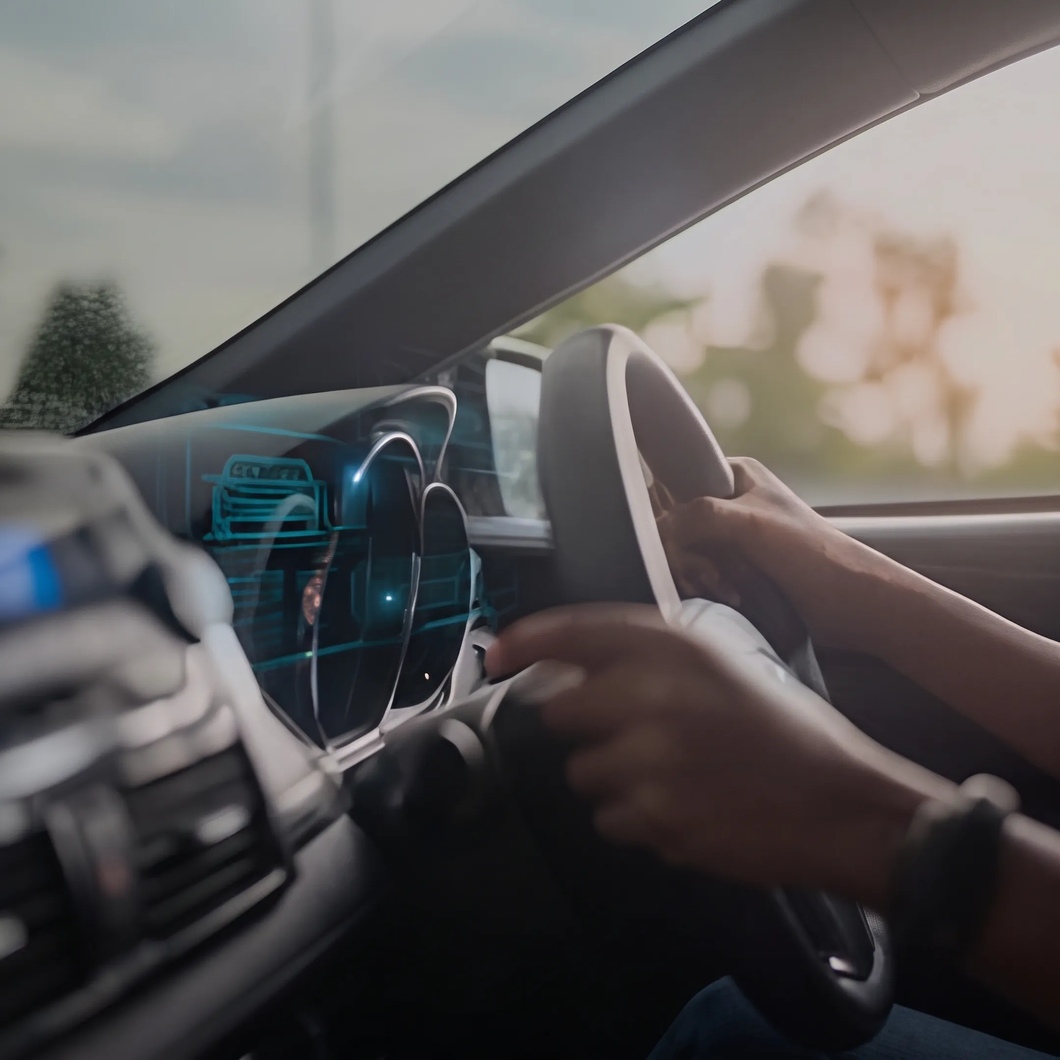 Driver monitoring camera behind a discreet automotive interior window