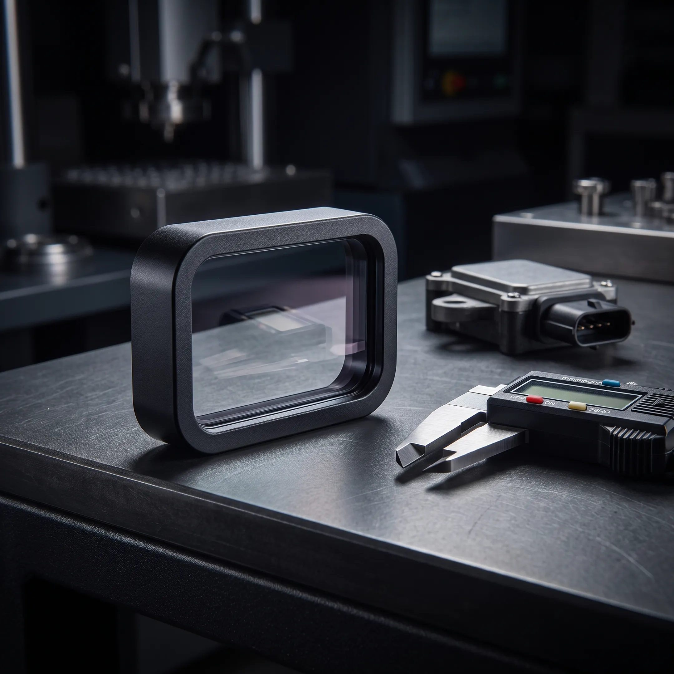 Precision optical window component for an automotive sensor
