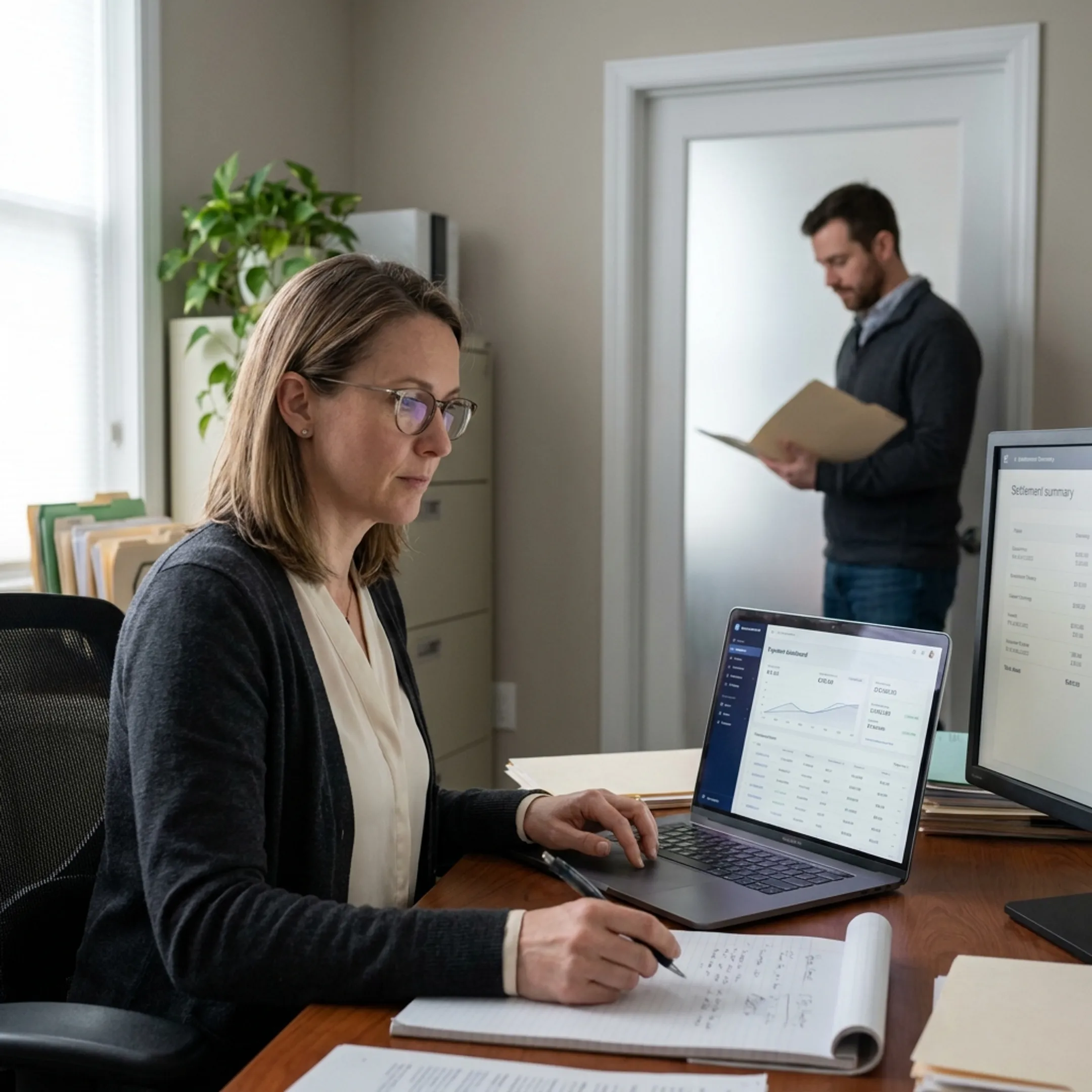Behavioral health administrator using a treatment payment dashboard