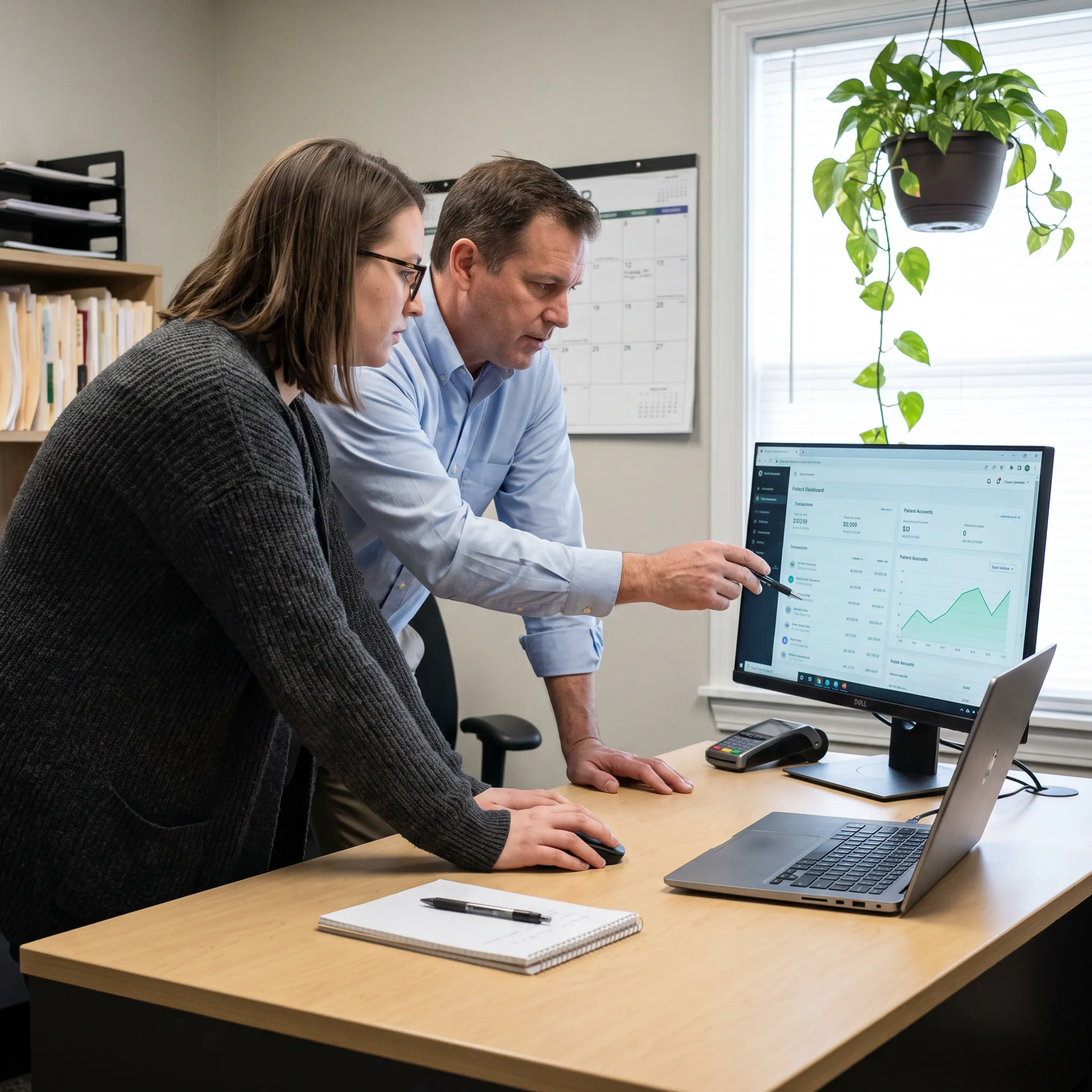 Treatment center staff using a secure platform to manage card and ACH patient payments