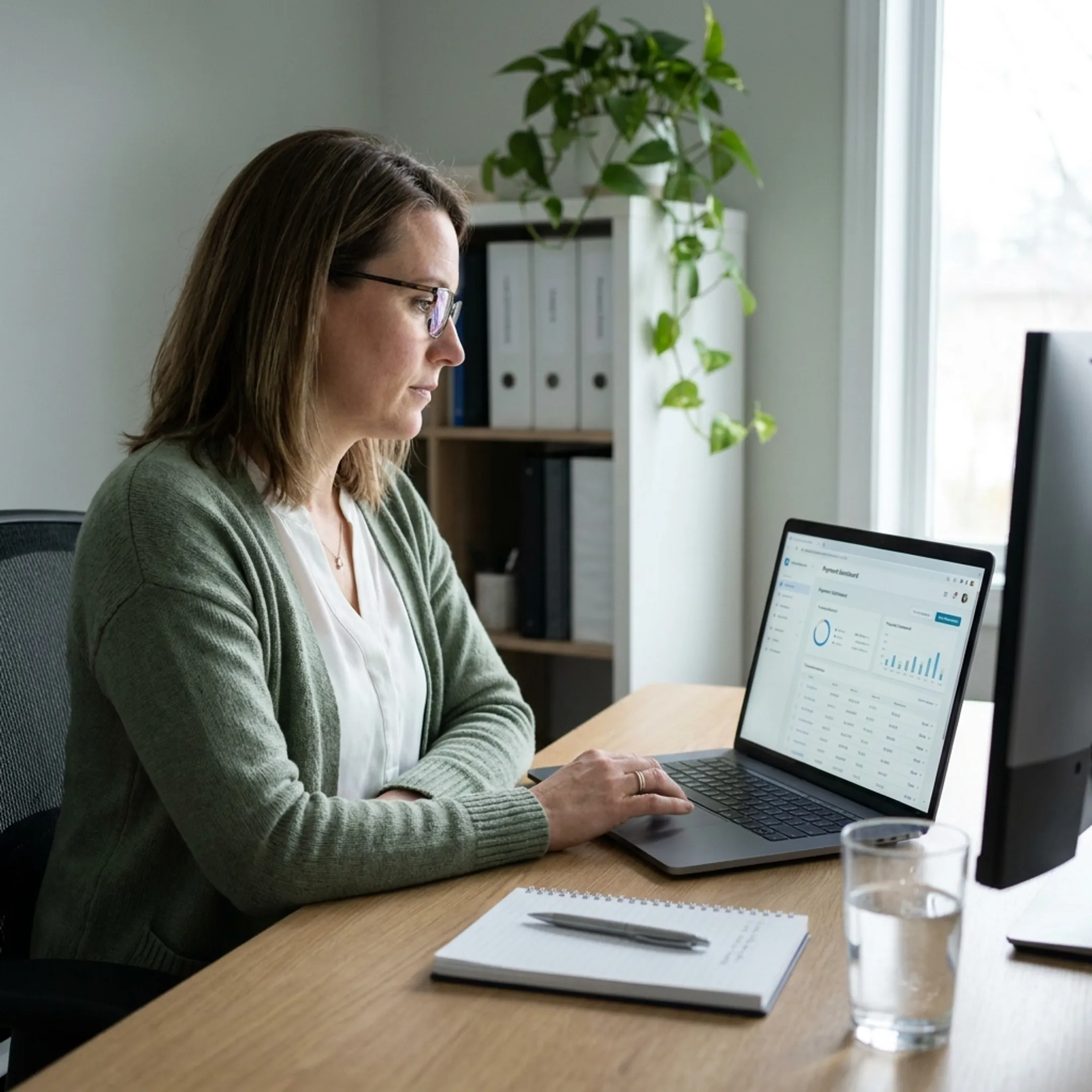 Residential treatment center administrator managing ACH payment processing