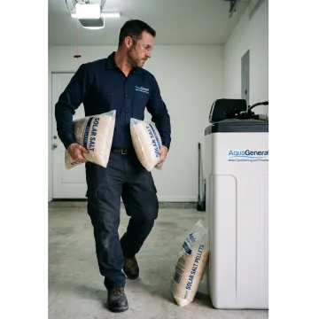Water softener salt delivery for a home brine tank