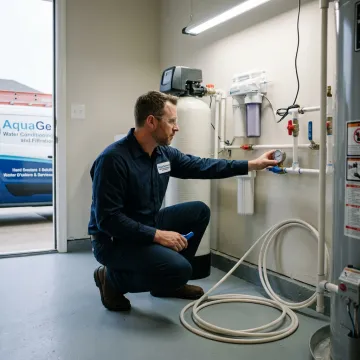 Whole-house water filtration system installation