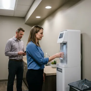 Office bottle-free filtered water cooler