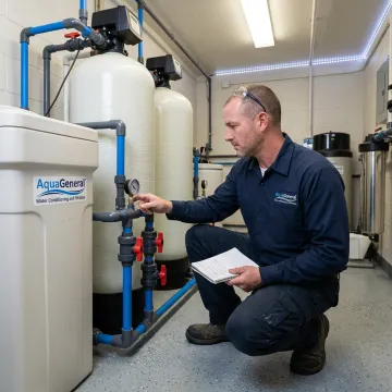 Commercial water treatment system in facility