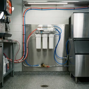 Commercial RO water filtration system for a restaurant