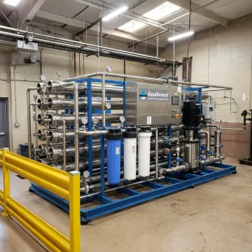 Commercial RO filtration system in a restaurant utility room