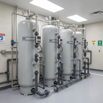 Deionization water treatment system in a healthcare facility