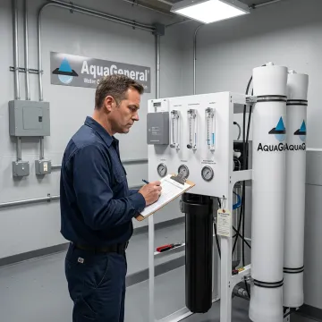 Commercial water purification system in a facility