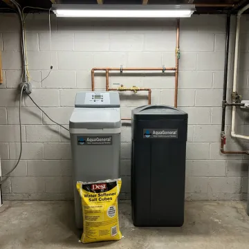 Installed home water softening system
