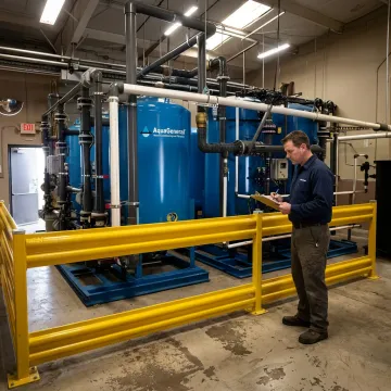 Industrial water treatment technician in a Texas facility