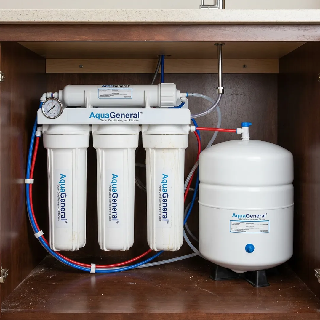 Under-sink reverse osmosis filtration system