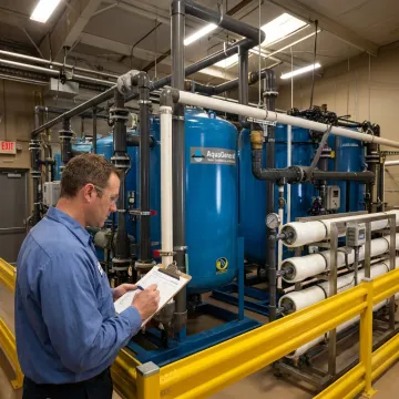 Industrial boiler water treatment system