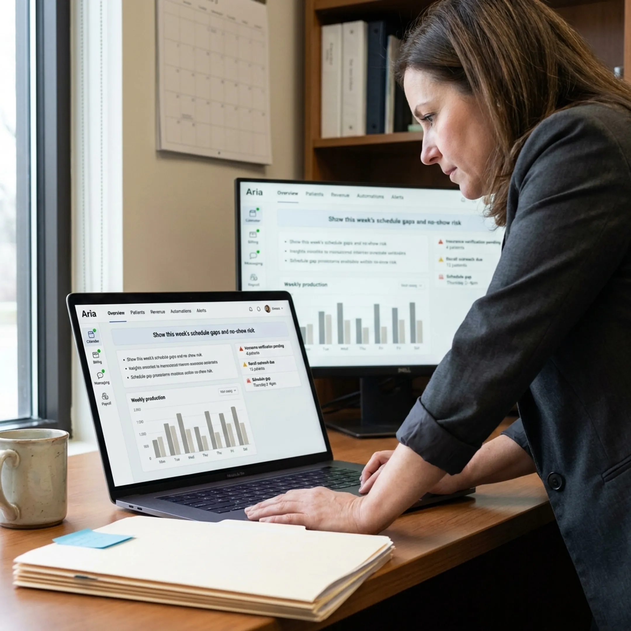 Orthodontic office manager using connected AI operations platform