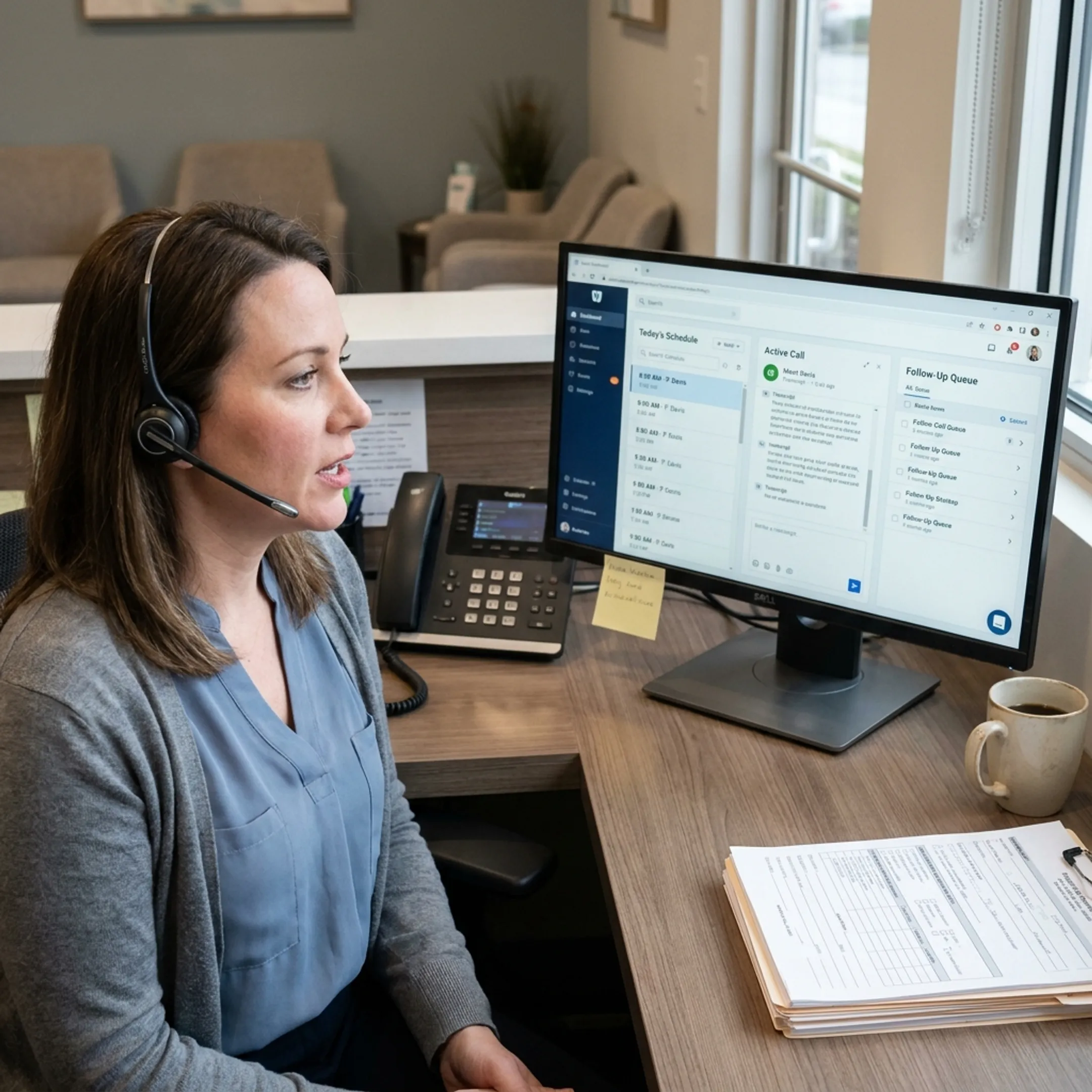 AI phone automation supporting dental patient scheduling and follow-up