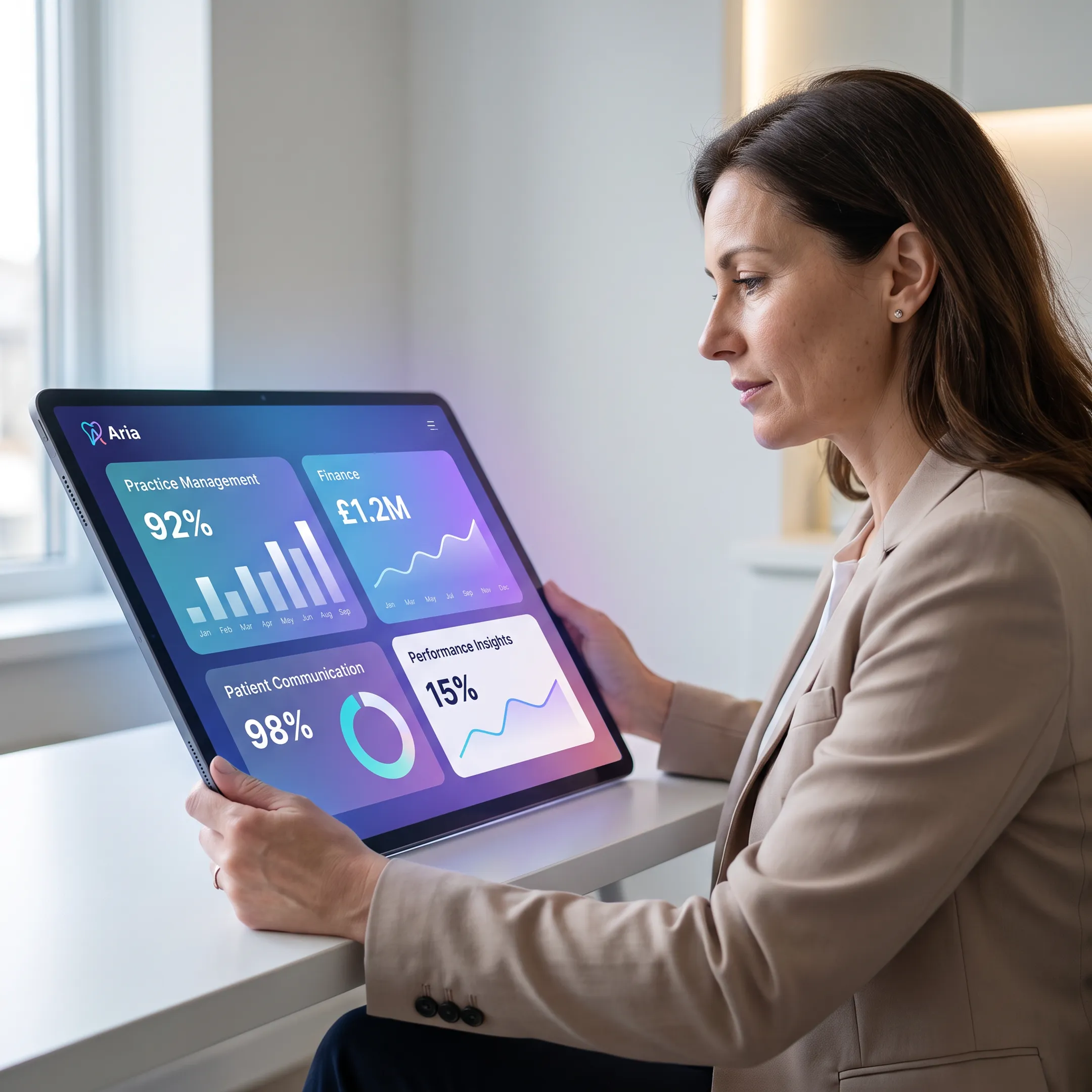 Dental operations leader using AI insights across connected practice systems