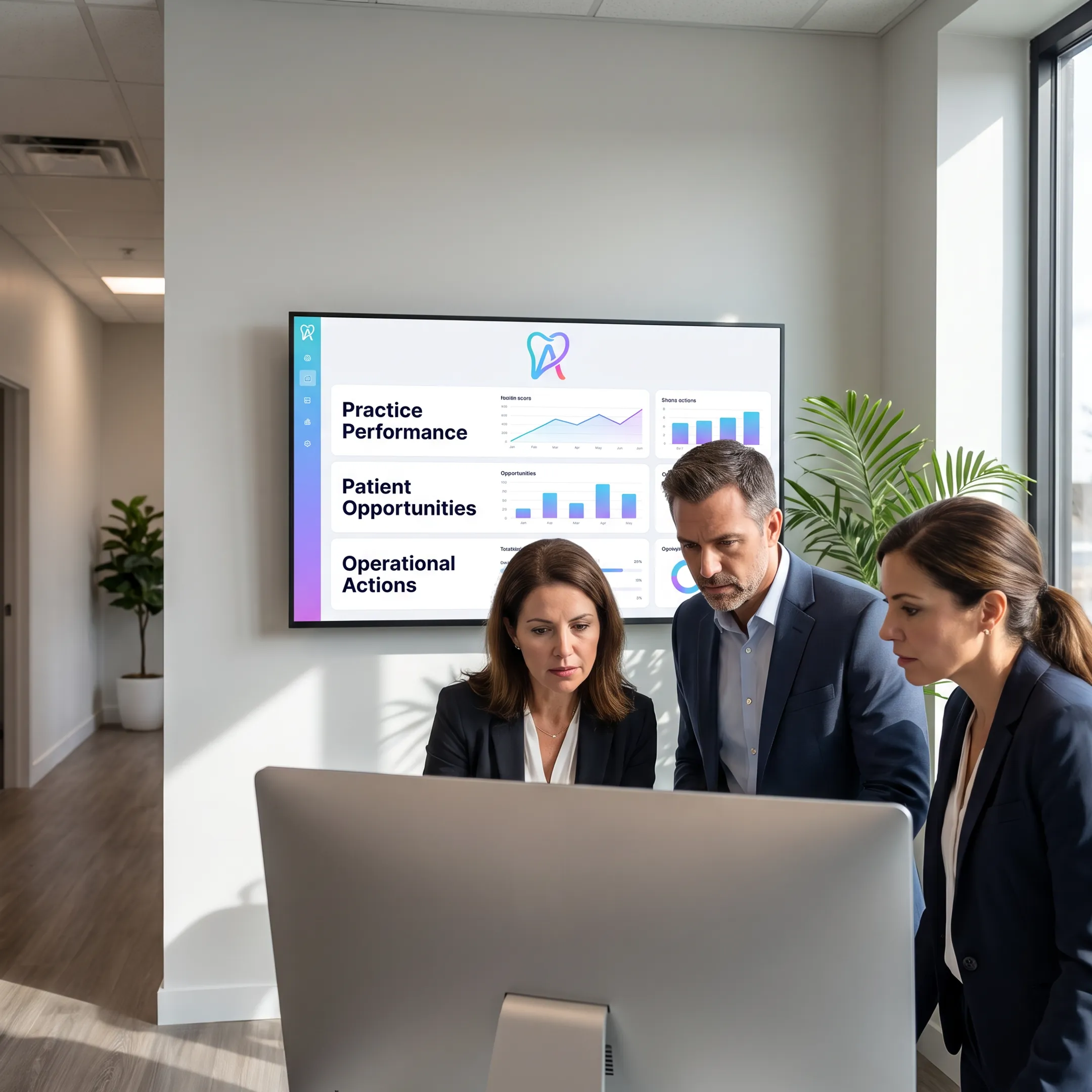 Dental leadership using connected operational data to plan practice actions