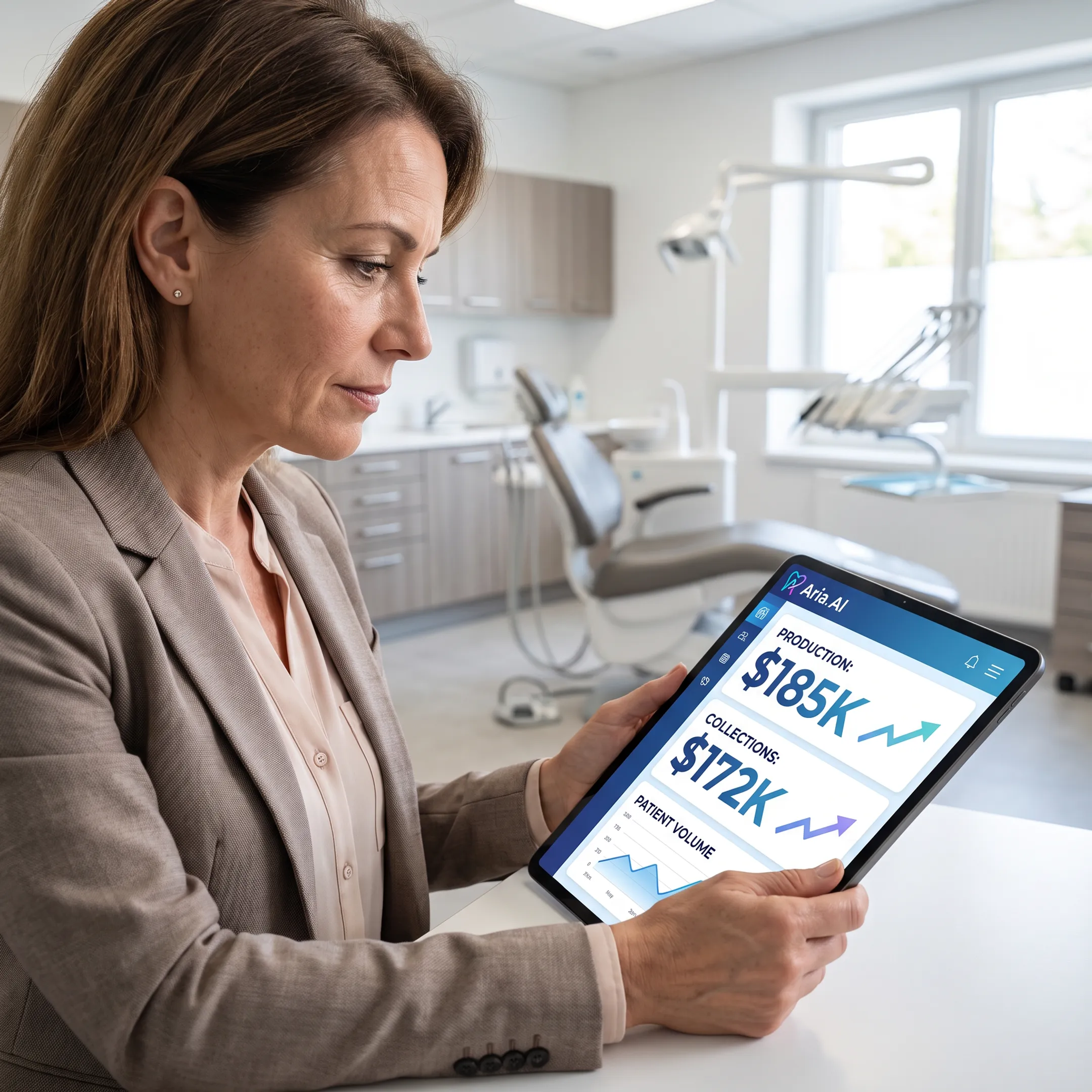 Dental operations leader using connected AI practice intelligence software