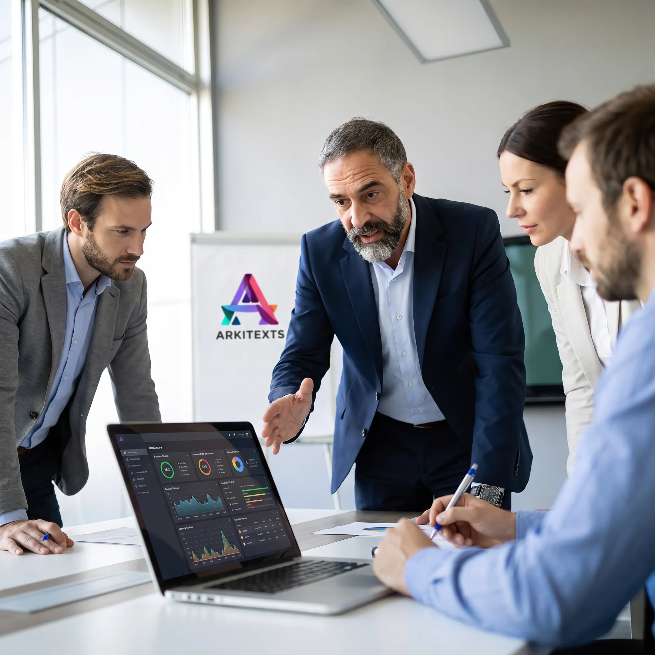 IT consultant explaining a managed network strategy