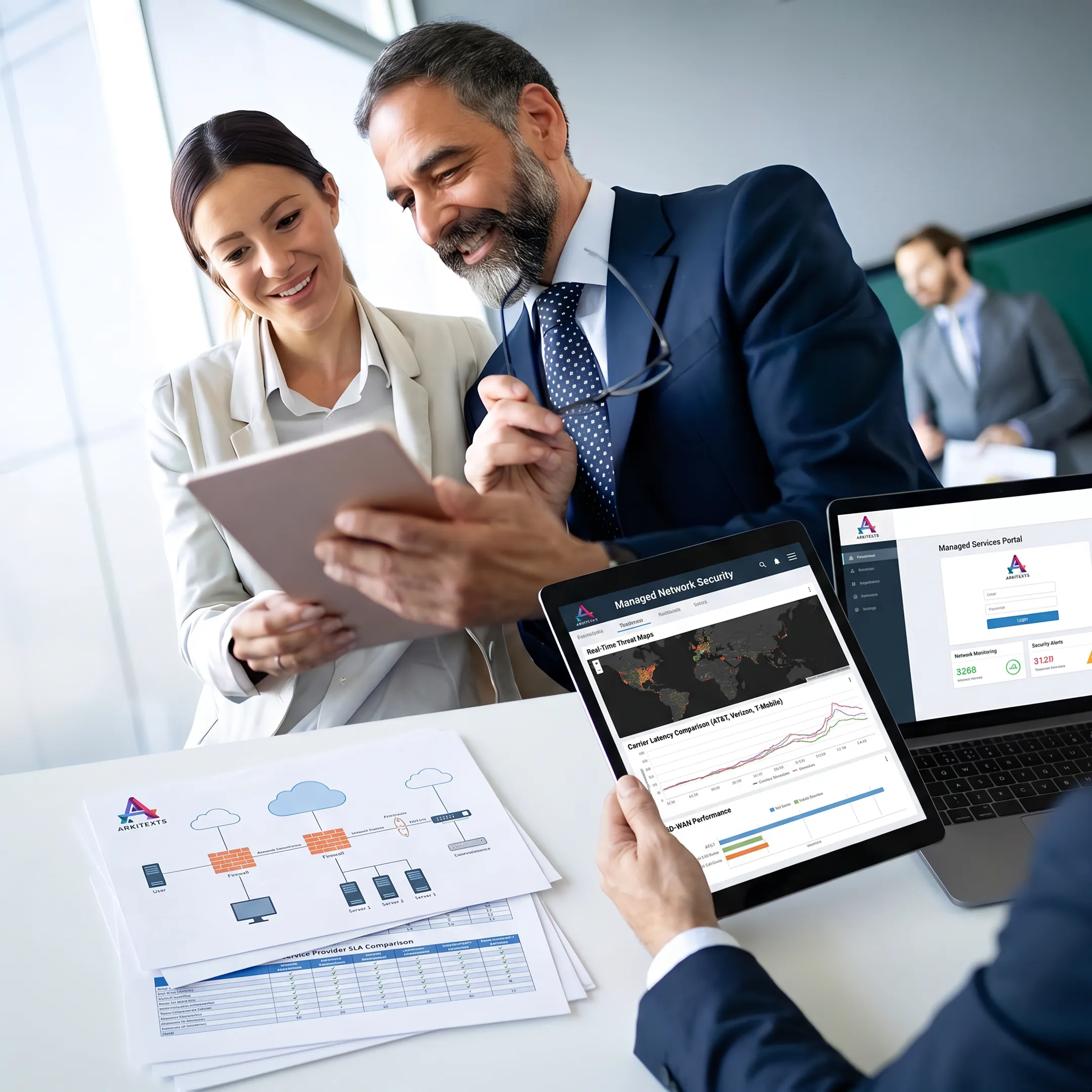 Business team planning network services