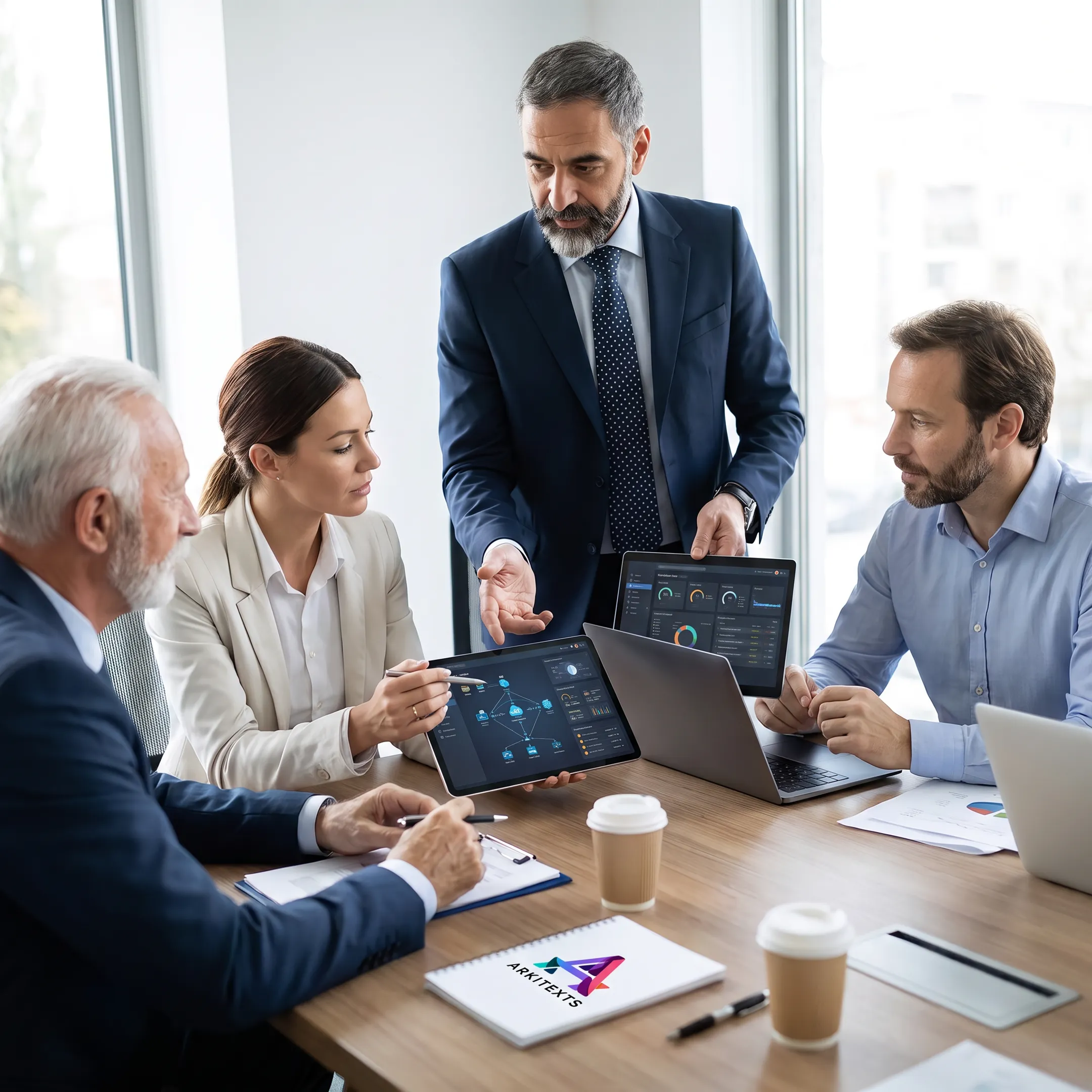 Advisor discussing an IT strategy with business leaders