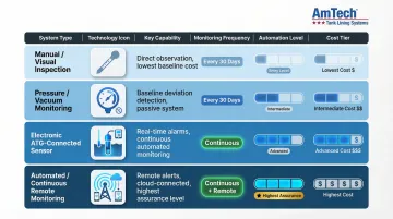 Four types of interstitial monitoring systems comparison from manual to automated