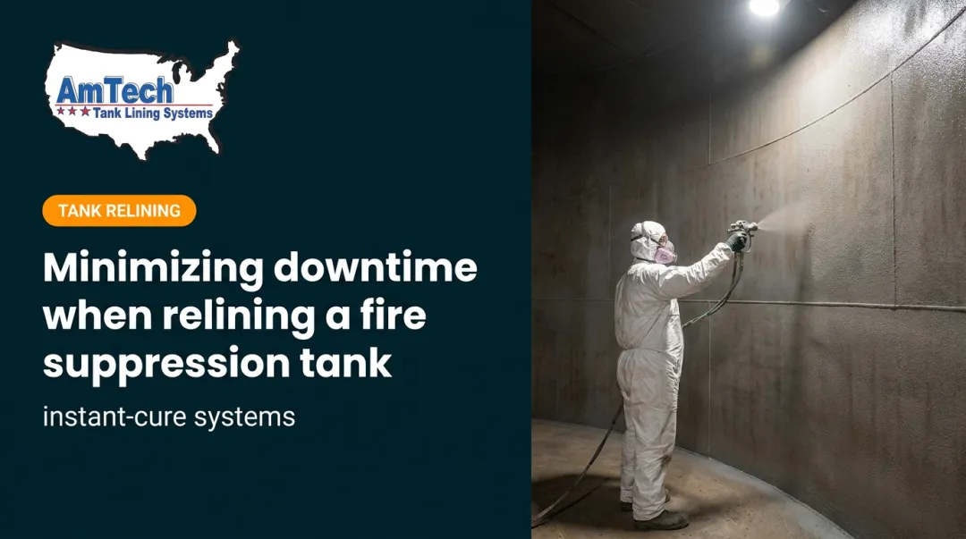 Minimizing downtime when relining a fire suppression tank — instant-cure systems