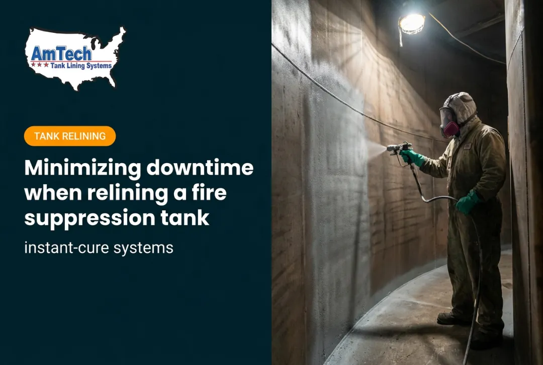 Minimizing downtime when relining a fire suppression tank — instant-cure systems